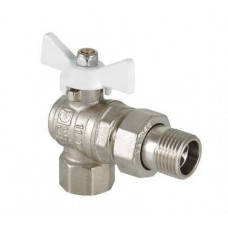 Кран шаровый VALTEC американка угл. 3/4" (8/64) с белой ручкой
