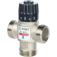 STOUT Термостатический смесительный клапан  1"НР 35-60°С KV 2,5 боковое смешение (1/10)