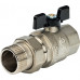 Кран шаровой Stout (бабочка) с американкой 1 1/4 PTFE (4/16) купить в Воронеже 