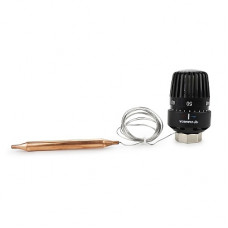 Термостатическая головка  Varmega VM11702, M30х1.5, 20-70°С, погружной датчик, Ø11*122, черная