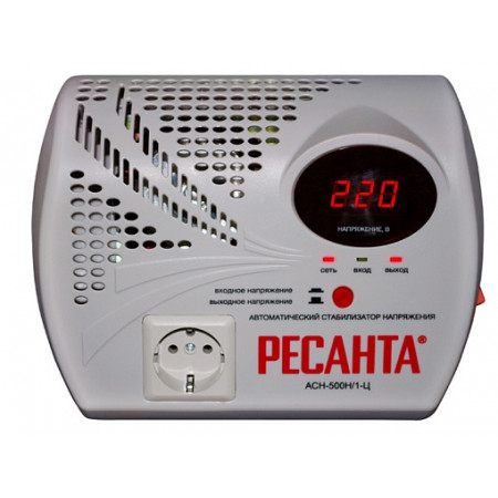 Стабилизатор напряжения РЕСАНТА АСН - 500 Н/1-Ц (цифровой) купить в Воронеже 