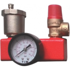 RISPA Группа безопасности котла COMPACT 1/2" 3 бара до 50кВт красная (884342)