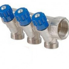 Коллектор с регулировочными вентилями Евроконус 3 вых.1 х 3/4 (Valtec)VTc.560.NE.060503