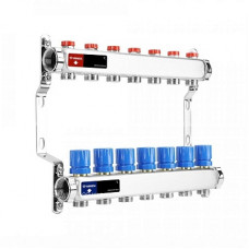 Varmega Коллектор без расходомеров и без кранов 1", 7 выходов x 3/4"EK НЕРЖ (1/4)