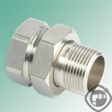 Соединитель прямой (америк.)  3/4" никель (Упак.шт.6/108)