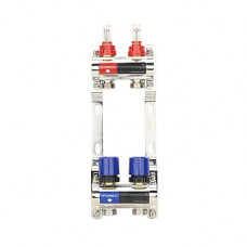 Varmega Коллектор С РАСХОДОМЕРАМИ без кранов латунь 1", 2 выхода x 3/4"EK (1/6)