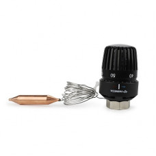 Термостатическая головка  Varmega VM11712, M30х1.5, 20-70°С, погружной датчик, Ø14*84, черная