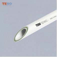 Труба ф 20 (TEBO) армированная стекловолокном (4м) белый (Упак.,м 4/100)