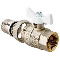 Кран шаровый VALTEC американка 3/4" (7/84) с белой ручкой