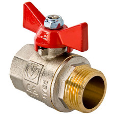 Кран шаровый VALTEC бабочка 1"  г/ш (6/90) (VT.218.N.06)