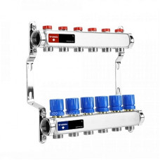 Varmega Коллектор без расходомеров и без кранов 1", 6 выходов x 3/4"EK НЕРЖ (1/6)